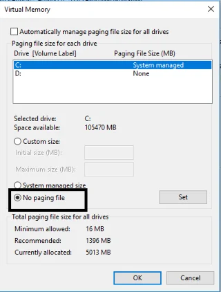 Betulkan Ralat Halaman Dalam Ralat Kawasan Tidak Bermuka dalam Windows 10