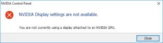Fix NVIDIA Display-instellingen zijn niet beschikbaar Fout