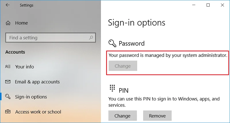 Hoe te voorkomen dat gebruikers het wachtwoord wijzigen in Windows 10