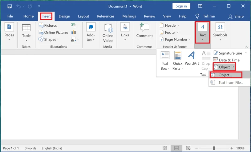 Cara Memasukkan PDF ke dalam Dokumen Word