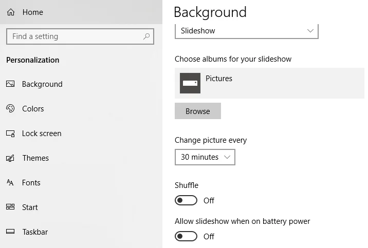 Thema, vergrendelscherm en achtergrond wijzigen in Windows 10