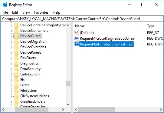 تمكين أو تعطيل حارس الاعتماد في نظام التشغيل Windows 10