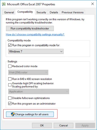 Windows10のアプリの互換モードを変更する