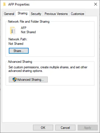 Reparar el uso compartido de archivos de Windows 10 que no funciona