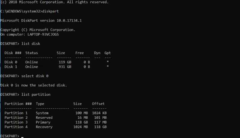 Fix No Bootable Device Error op Windows 10
