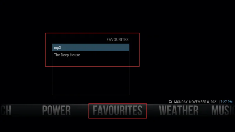 Favorieten toevoegen in Kodi