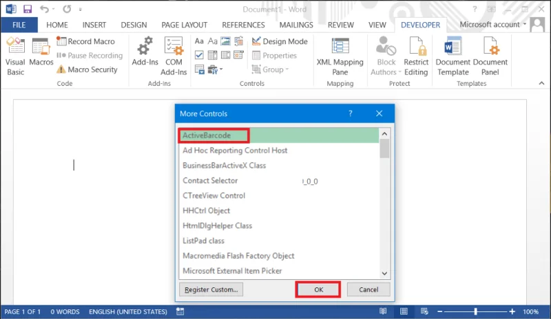 كيفية إنشاء رمز شريطي باستخدام Microsoft Word