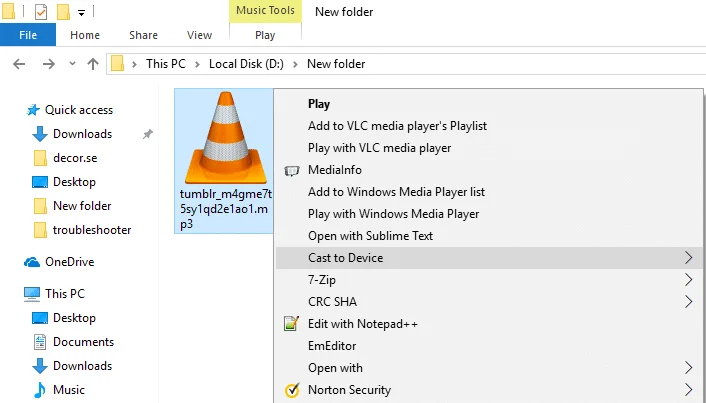 Alih keluar Pilihan Hantar ke Peranti daripada Menu Konteks dalam Windows 10