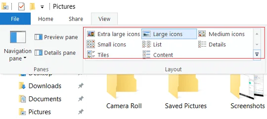 Windows10のフォルダーの自動配置を無効にする