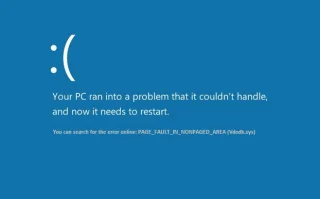Fix Paginafout in niet-gewisseld gebied Fout in Windows 10