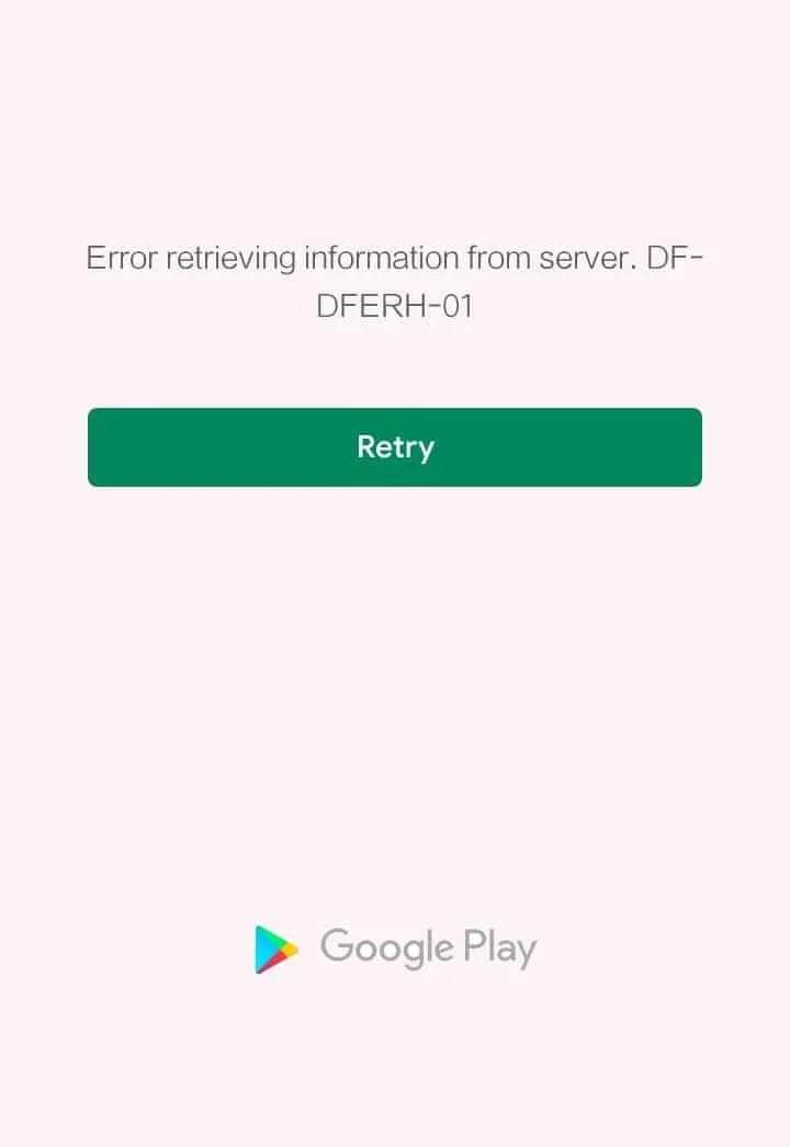 修復 Play 商店 DF-DFERH-01 錯誤