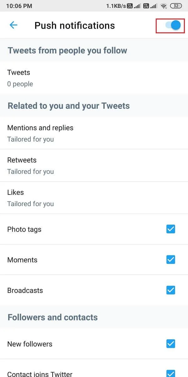 Как исправить неработающие уведомления Twitter