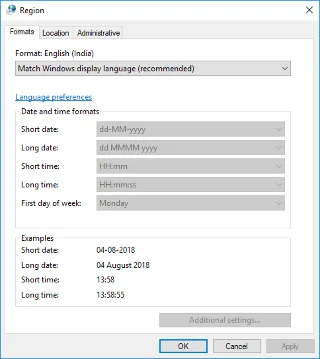 السماح أو منع المستخدمين من تغيير التاريخ والوقت في Windows 10