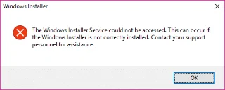 Windowsインストーラーアクセス拒否エラーを修正