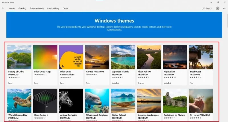 Thema's downloaden voor Windows 10