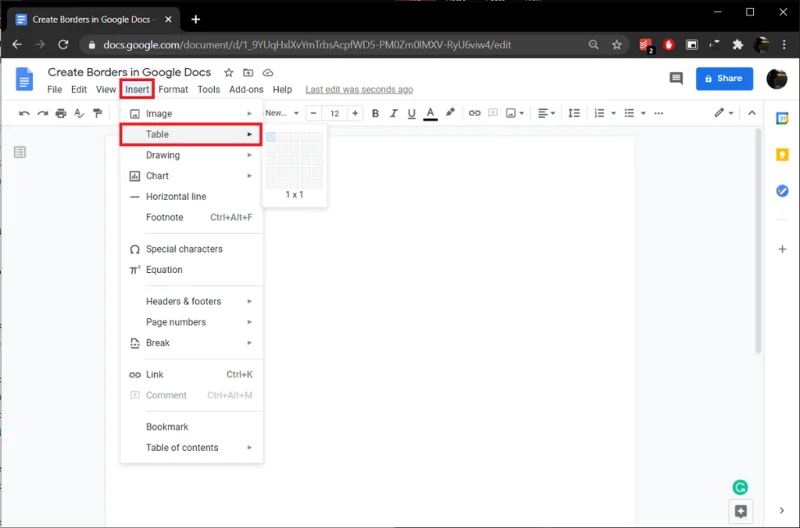 4 Cara Membuat Perbatasan di Google Documents