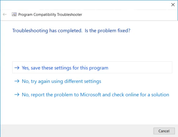 Windows10のアプリの互換モードを変更する