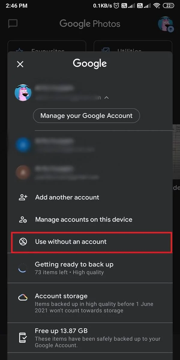 Cómo eliminar una cuenta de Google Photos
