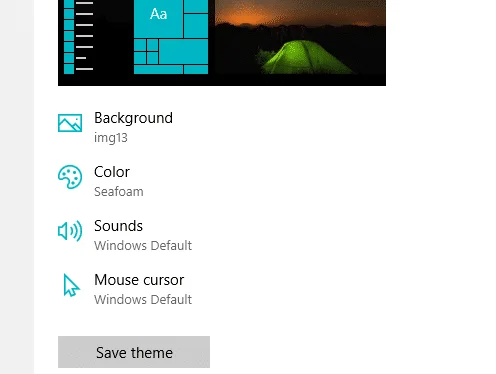Thema, vergrendelscherm en achtergrond wijzigen in Windows 10