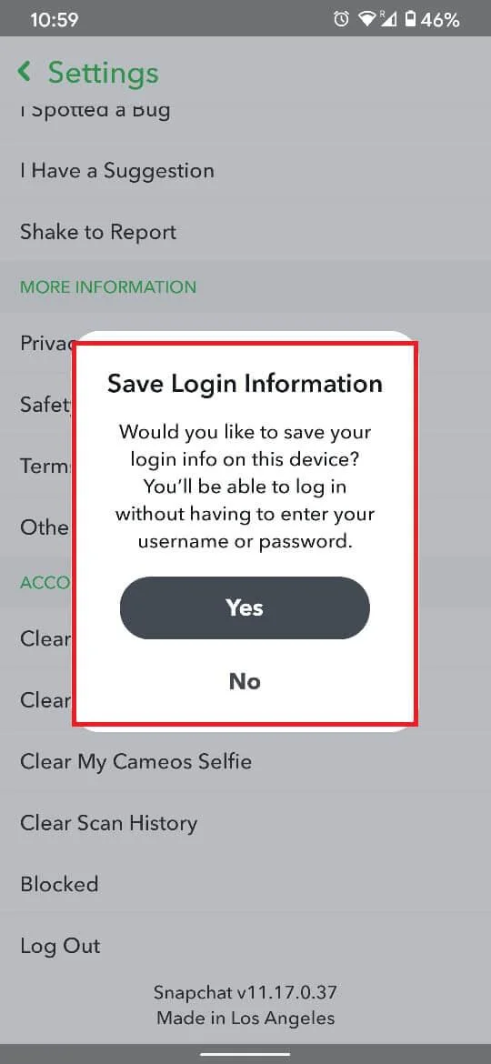 Corregir mensajes de Snapchat que no envían errores