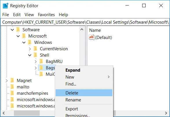 Windows10のフォルダーの自動配置を無効にする