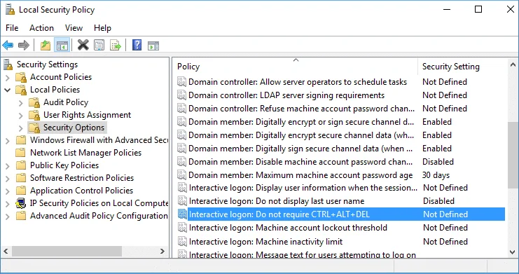 تمكين أو تعطيل تسجيل الدخول الآمن في نظام التشغيل Windows 10