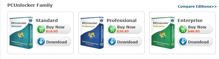 Herstel Windows 10 vergeten wachtwoorden met PCUnlocker