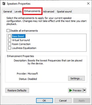 Betulkan Kelantangan Secara Automatik Turun atau Naik dalam Windows 10