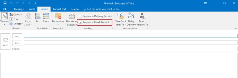 Cum să activați și dezactivați confirmarea de citire a e-mailului Outlook