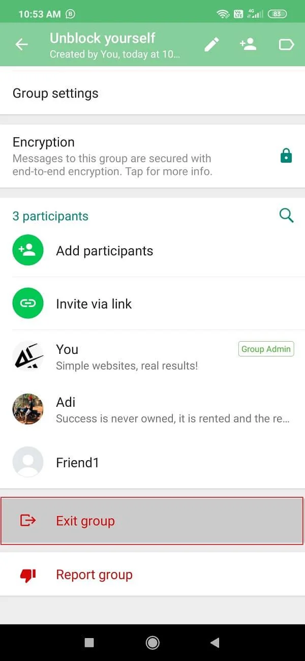 ブロックされたときにWhatsAppで自分のブロックを解除する方法