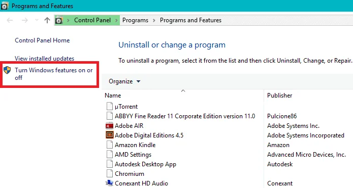 Cara memasang Internet Explorer pada Windows 10