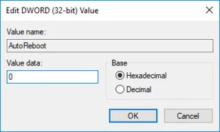 Schakel automatisch opnieuw opstarten bij systeemfout uit in Windows 10