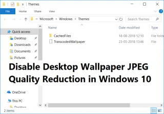 Schakel Desktop Wallpaper JPEG-kwaliteitsreductie uit in Windows 10