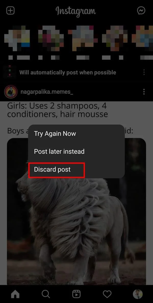 如何在 Instagram 應用上取消上傳 如何在 Instagram 應用上取消上傳