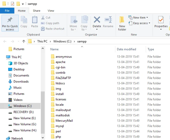 Windows10にXAMPPをインストールして構成する
