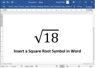 5 formas de insertar un símbolo de raíz cuadrada en Word