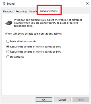 Betulkan Kelantangan Secara Automatik Turun atau Naik dalam Windows 10
