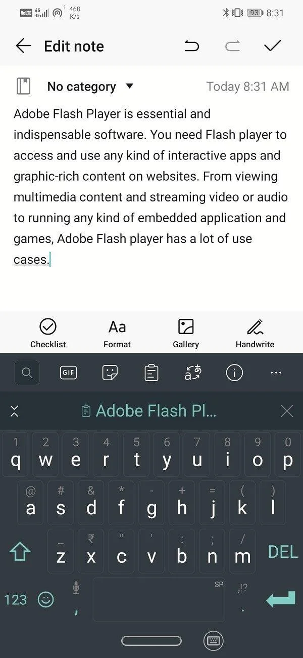 Androidでコピーアンドペーストを使用する方法