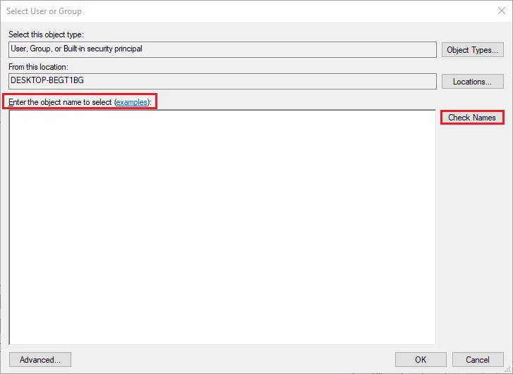 رفع خطای Failed to Enumerate Objects in Container در ویندوز 10