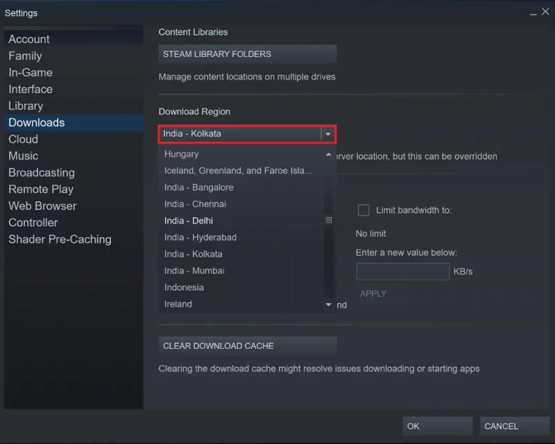 رفع Steam Stuck در تخصیص فضای دیسک در ویندوز