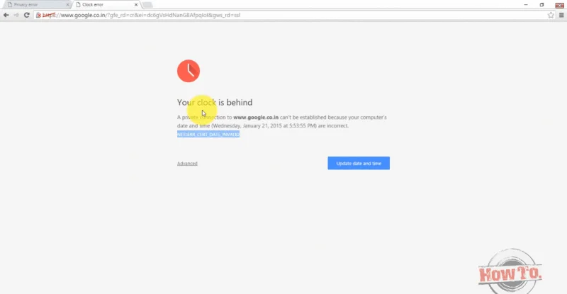 Corrigez votre erreur de connexion n'est pas privée dans Chrome
