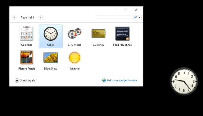 نحوه افزودن ابزارک به دسکتاپ ویندوز 10
