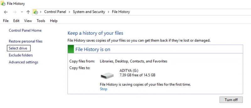 修正Windows10でのドライブの再接続警告