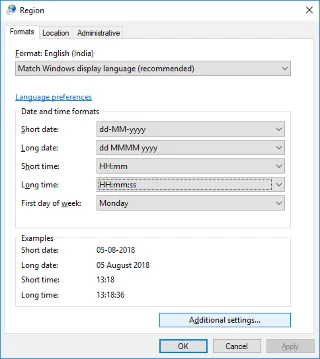 كيفية تغيير تنسيقات التاريخ والوقت في Windows 10