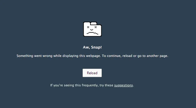 Fix Aw Snap-fout in Google Chrome