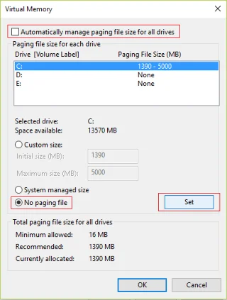 Désactiver le fichier d'échange Windows et l'hibernation pour libérer de l'espace