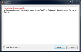 Hoe te repareren VLC ondersteunt de UNDF-indeling niet