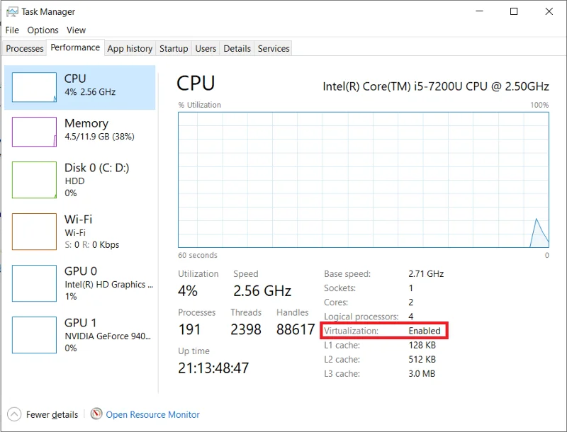 Hoe virtualisatie op Windows 10 in te schakelen?
