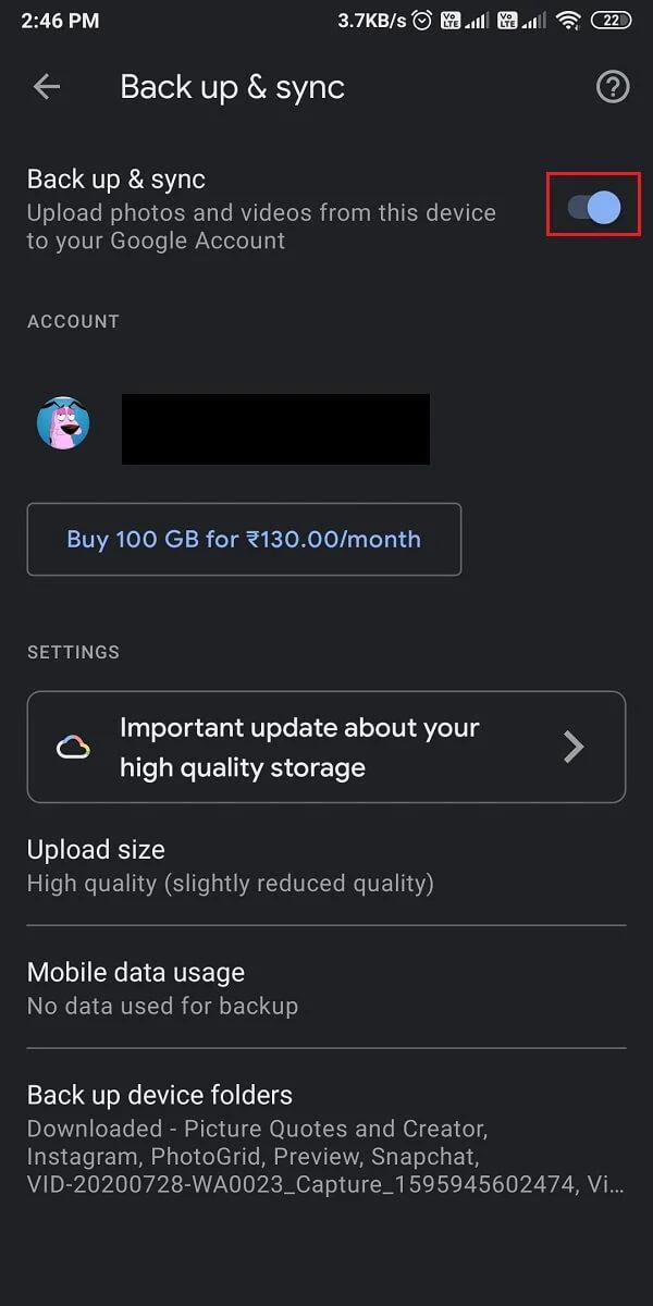 Cómo eliminar una cuenta de Google Photos