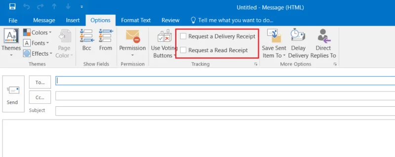 Cum să activați și dezactivați confirmarea de citire a e-mailului Outlook
